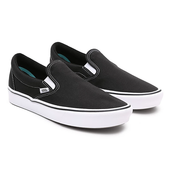 Black and grey clearance slip on vans womens