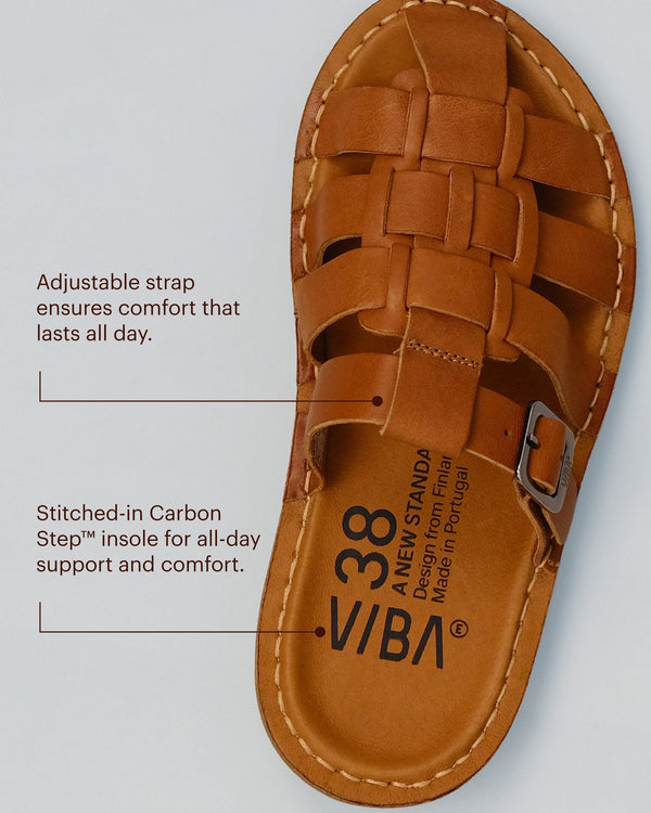 AMALFI LEATHER-COGNAC BROWN