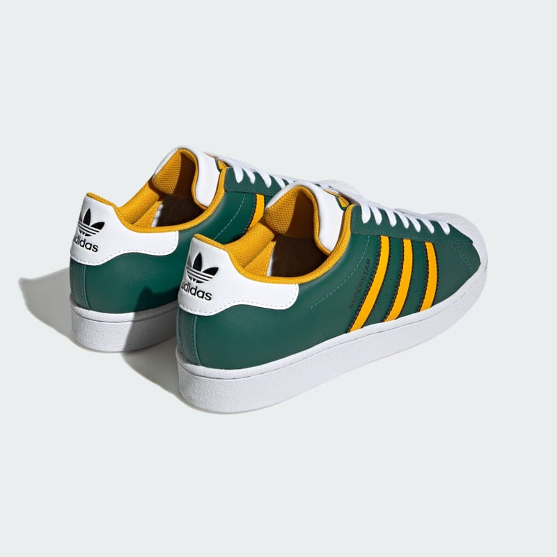 Adidas superstar green and gold deals