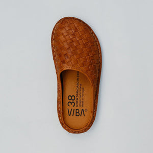 ROMA WOVEN LTHR-COGNAC BROWN