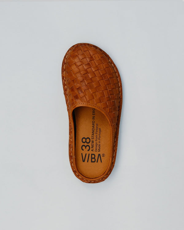 ROMA WOVEN LTHR-COGNAC BROWN