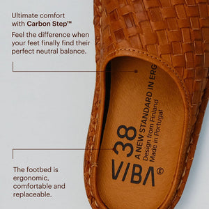 ROMA WOVEN LTHR-COGNAC BROWN