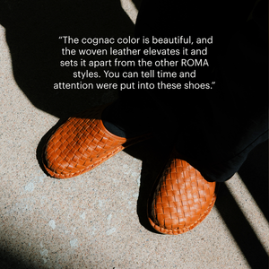 ROMA WOVEN LTHR-COGNAC BROWN