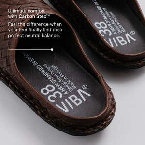 ROMA WOVEN LTHR-COCOA BROWN