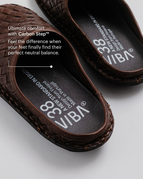 ROMA WOVEN LTHR-COCOA BROWN