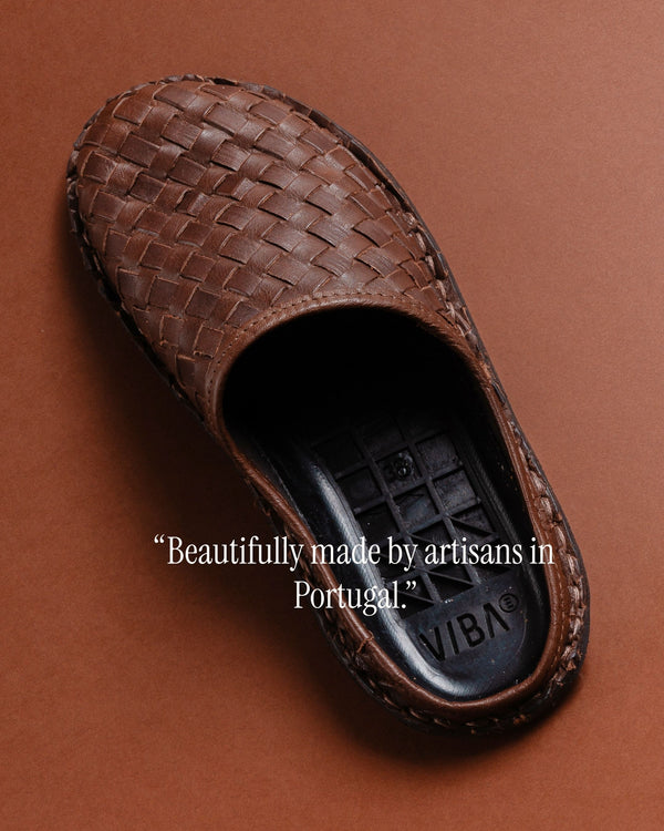 ROMA WOVEN LTHR-COCOA BROWN