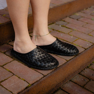 ROMA WOVEN LTHR-PRETO BLACK