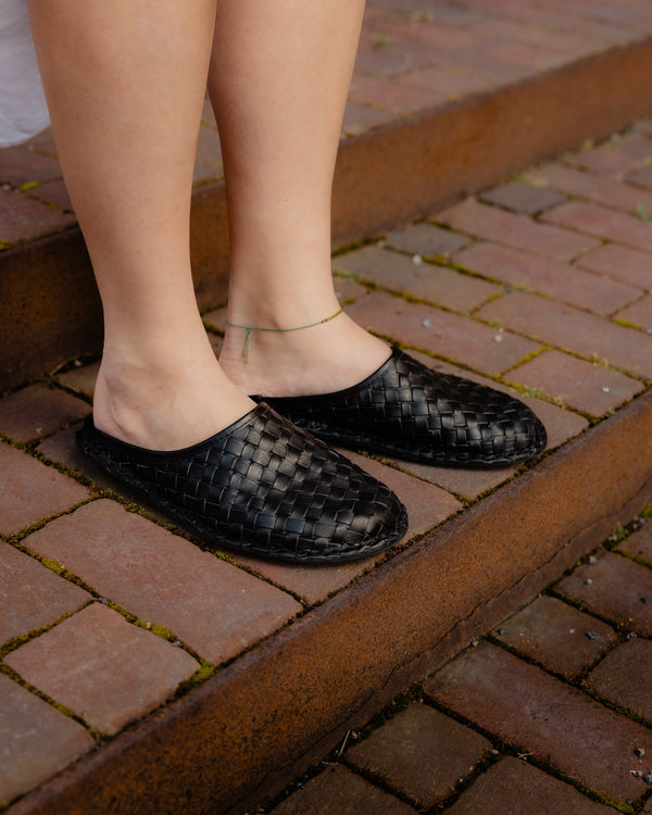 ROMA WOVEN LTHR-PRETO BLACK