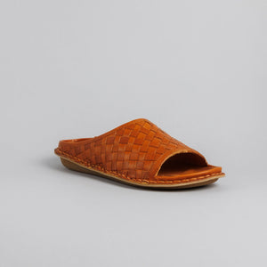 STROPEZWLCGBG - SAINT TROPEZ WOVEN LTHR-COGNAC BROWN