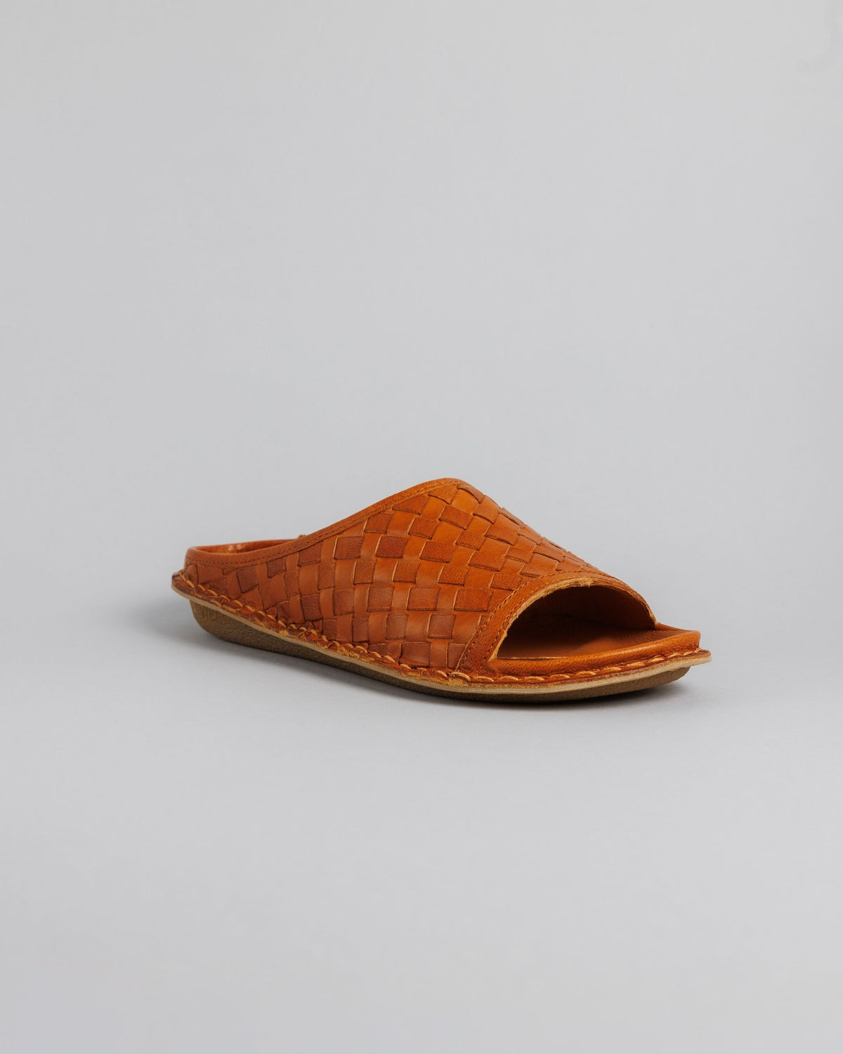 STROPEZWLCGBG - SAINT TROPEZ WOVEN LTHR-COGNAC BROWN