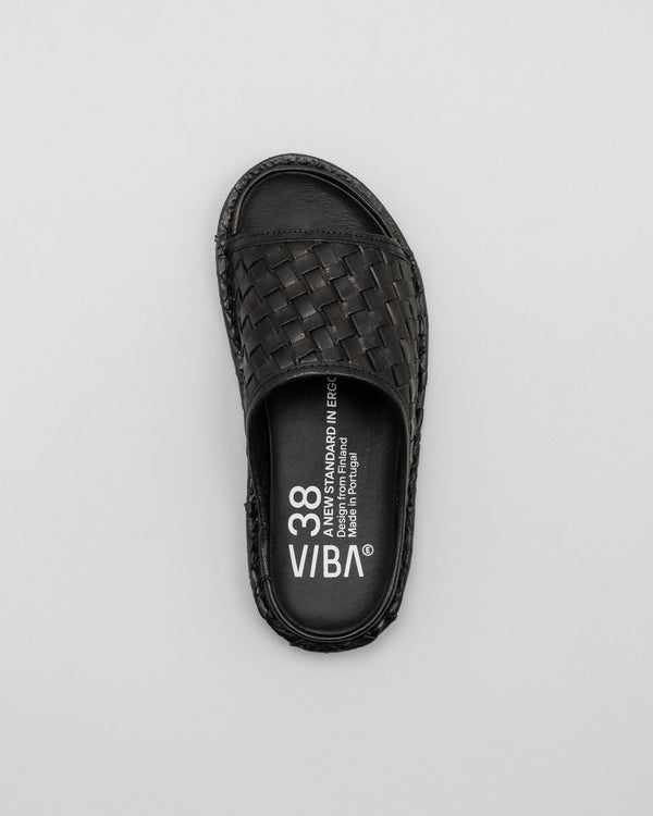 SAINT TROPEZ WOVEN LTHR-PRETO BLACK