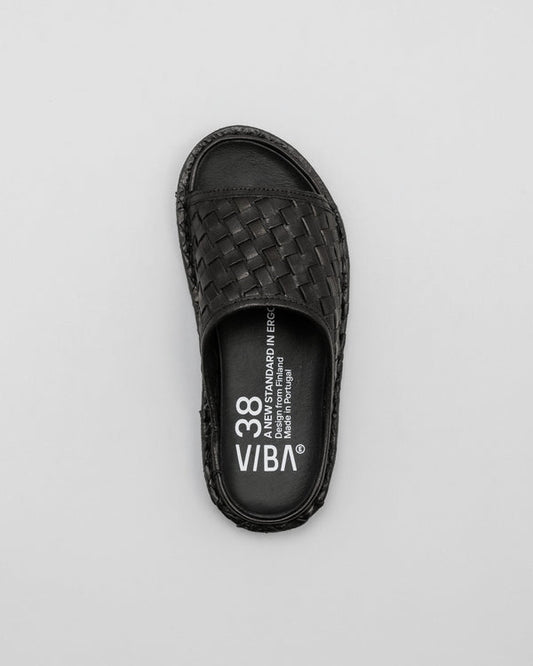 SAINT TROPEZ WOVEN LTHR-PRETO BLACK