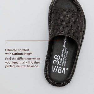 SAINT TROPEZ WOVEN LTHR-PRETO BLACK
