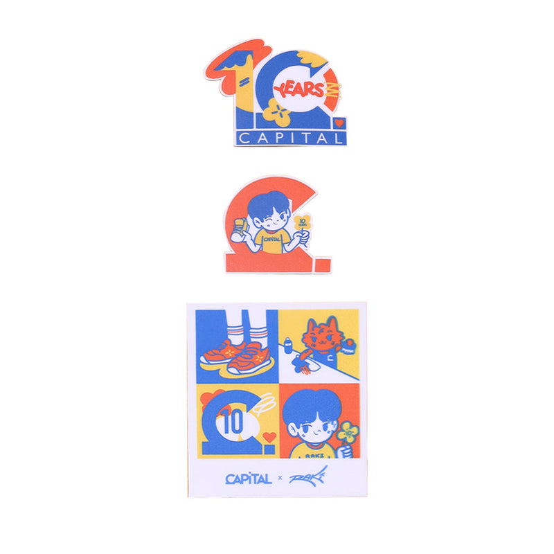 CAPXRAKSTKSET-GWP - CAPITAL X RAKI STICKER SET