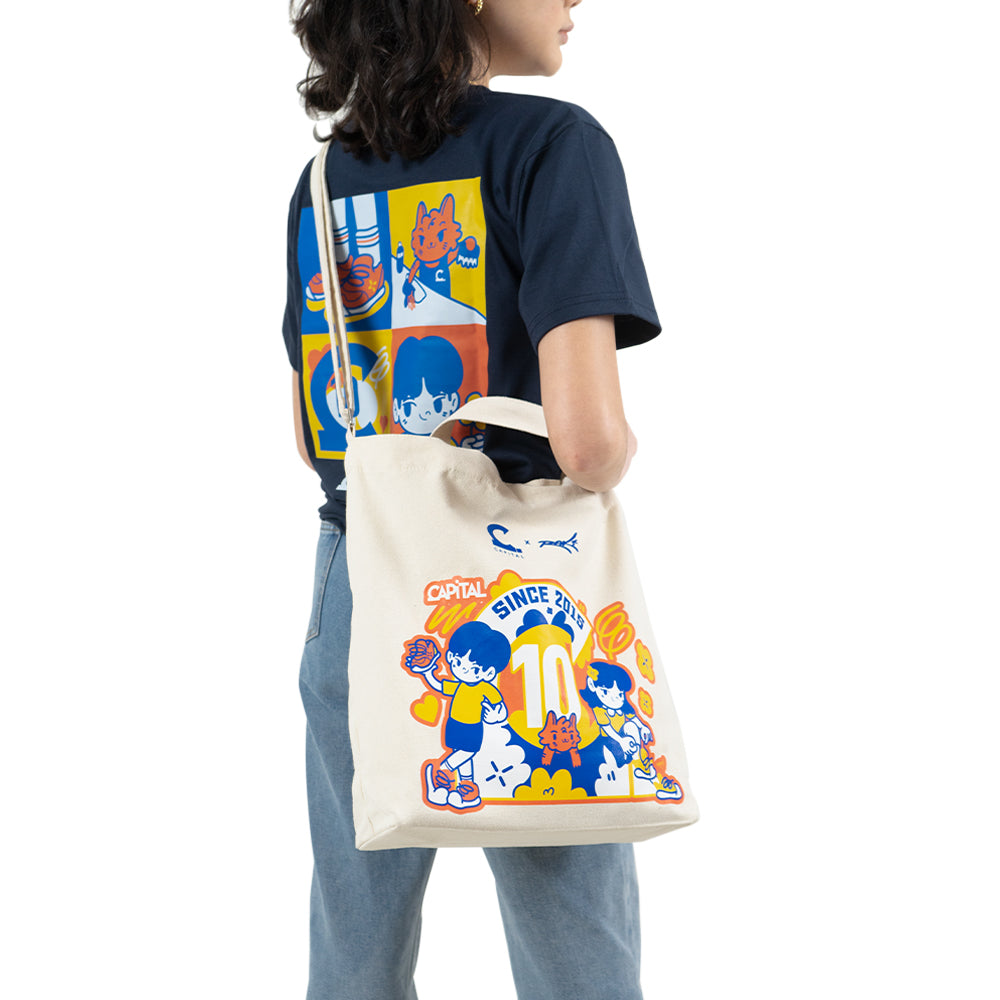 CAPXRAKTB-BGE - CAPITAL X RAKI AND FRIENDS TOTE BAG
