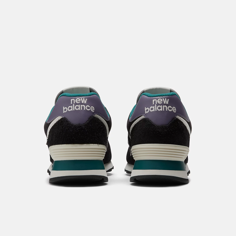 New balance 574 dark sales navy with marred blue